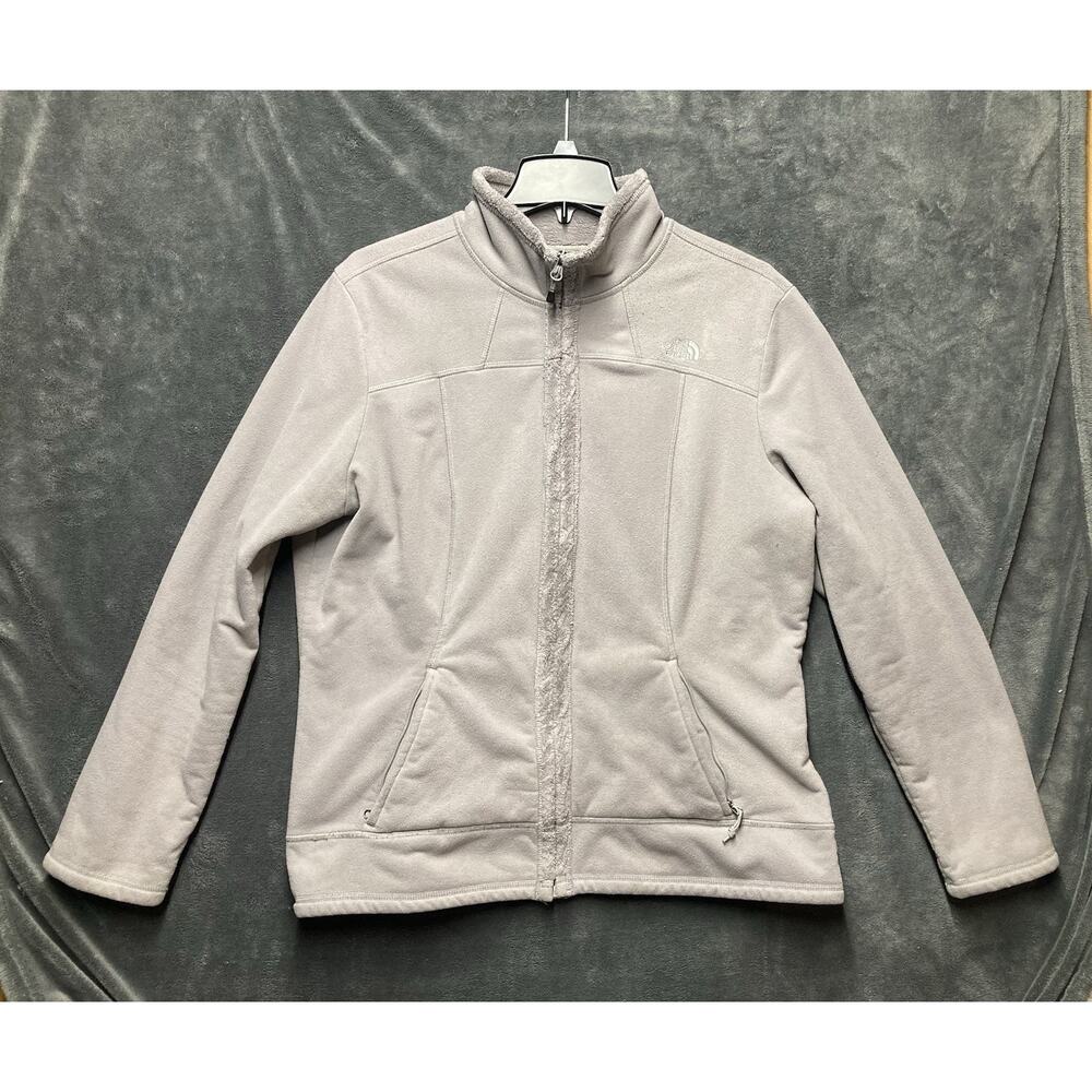 The North Face Fleece Lined Full Zip Jacket Woman’s XL Gray Gorpcore Minimalist
